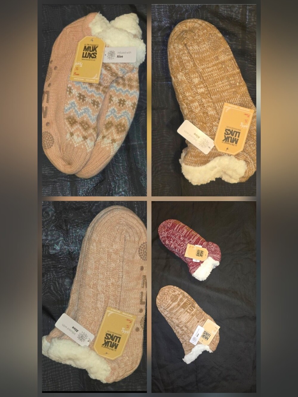 Muk Luks Men’s Cozy Lined Slipper Socks - Tan, Brown & Maroon Options